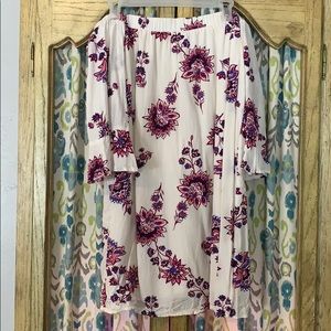 Off the shoulder, flower dress